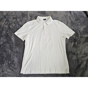Charles‎ Tyrwhitt Mens Large White Polo Shirt Short Sleeve Casual Basic Rugby